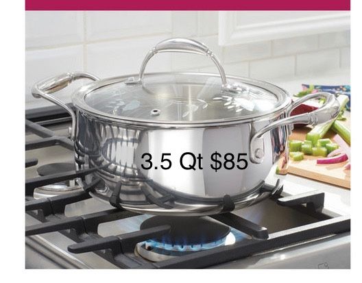 Cacerola De 3.5 Qt Tri Ply