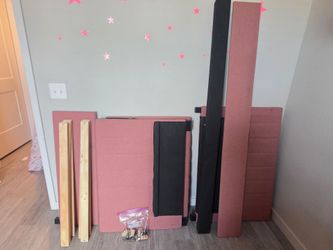 Kids Bed Frame Disassembled with Hardware