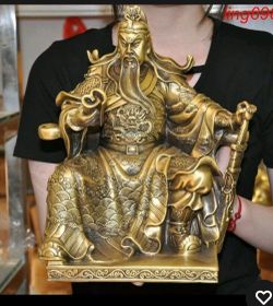 ASIAN WARRIOR SCULPTURE GUAN