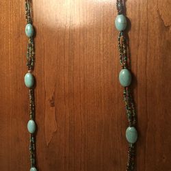 Beautiful Turquoise And Beaded Necklace