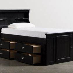 Summit Black Twin Bookcase Bed With Single 4- Drawer Storage

Summit Black Twin Bookcase Bed With Single 4- Drawer Storage