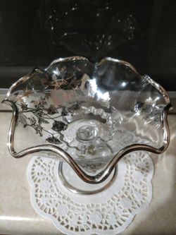 Vintage Footed Glass Dish