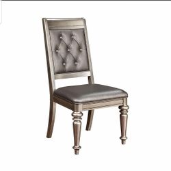 Danette Open Back Side Chairs Metallic (Set Of 2)