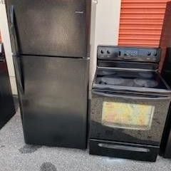 Refrigerator Stove Black