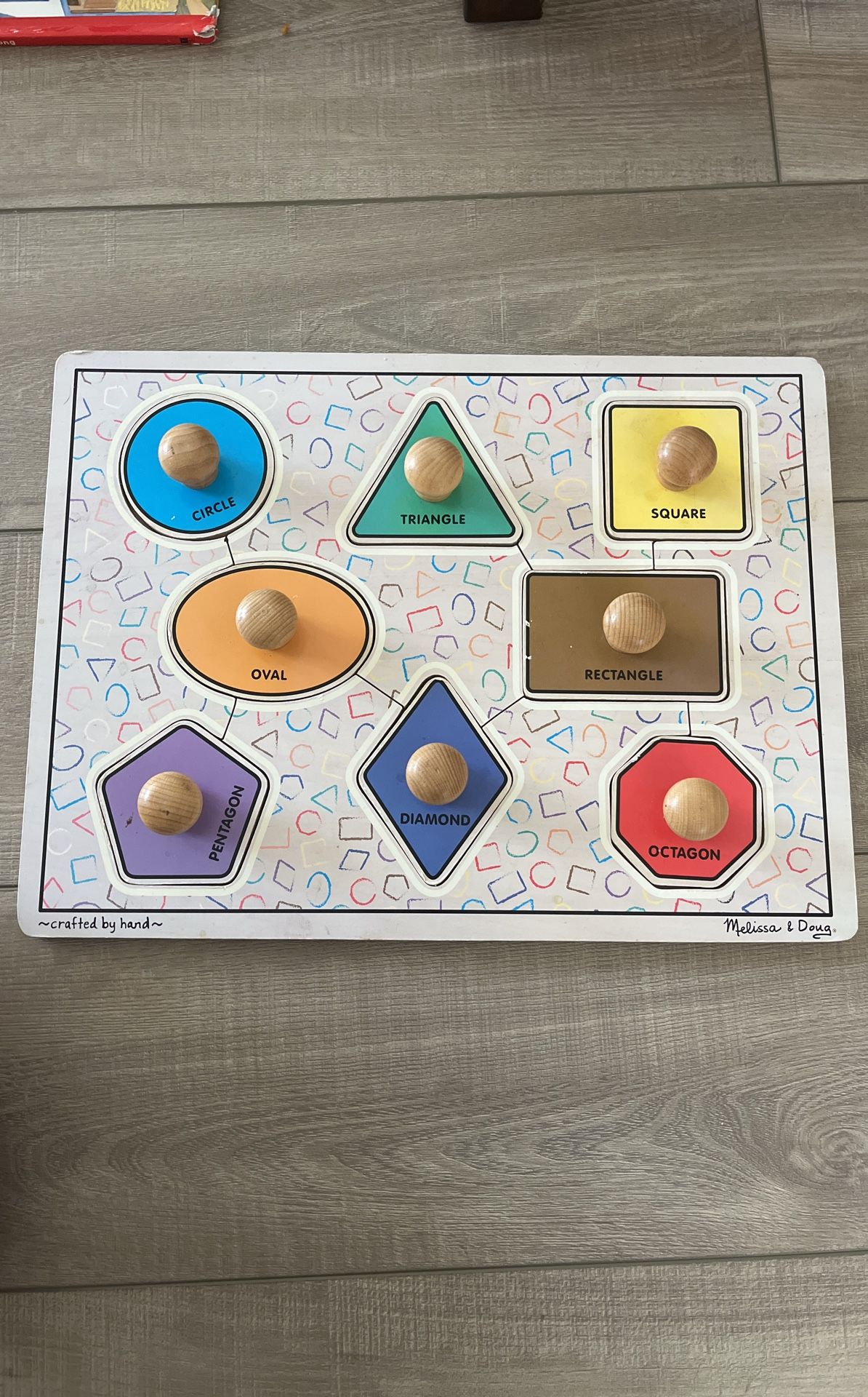 Shape Puzzle $5 (approx 15 In X 11in) Melissa & Doug