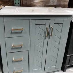 $240 Each Assembled New 30” Solid Wood Frame Bathroom Vanity w/ Sink Storage Cabinet