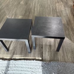 Furinno Black Square End Tables – Set of 2 for $30