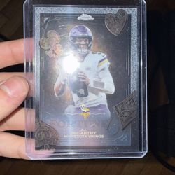 JJ Mcarthy 2025 Topps Chrome Etched Refractor Fortune insert parallel