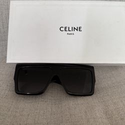 Celine Chunky Rectangle Acetate Sunglasses 