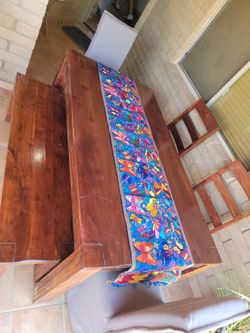 Solid wood table  38"X72" in/out door