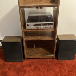 Record Player Turn Table/ 8 Track Player/ Speakers 