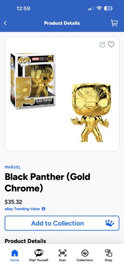 Gold Chrome Black Panther