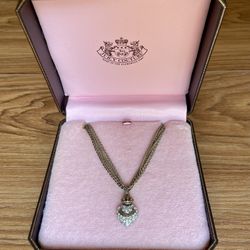 💎 Vintage 2007 Juicy Couture Heart Crown Necklace w/ Original Jewelry Box 💖