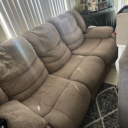 Brown Sofa/ Couches Recliner 