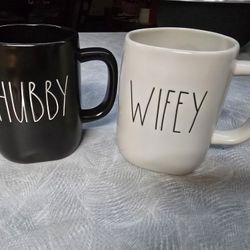 Rae Dunn Husband Wifey Mugs