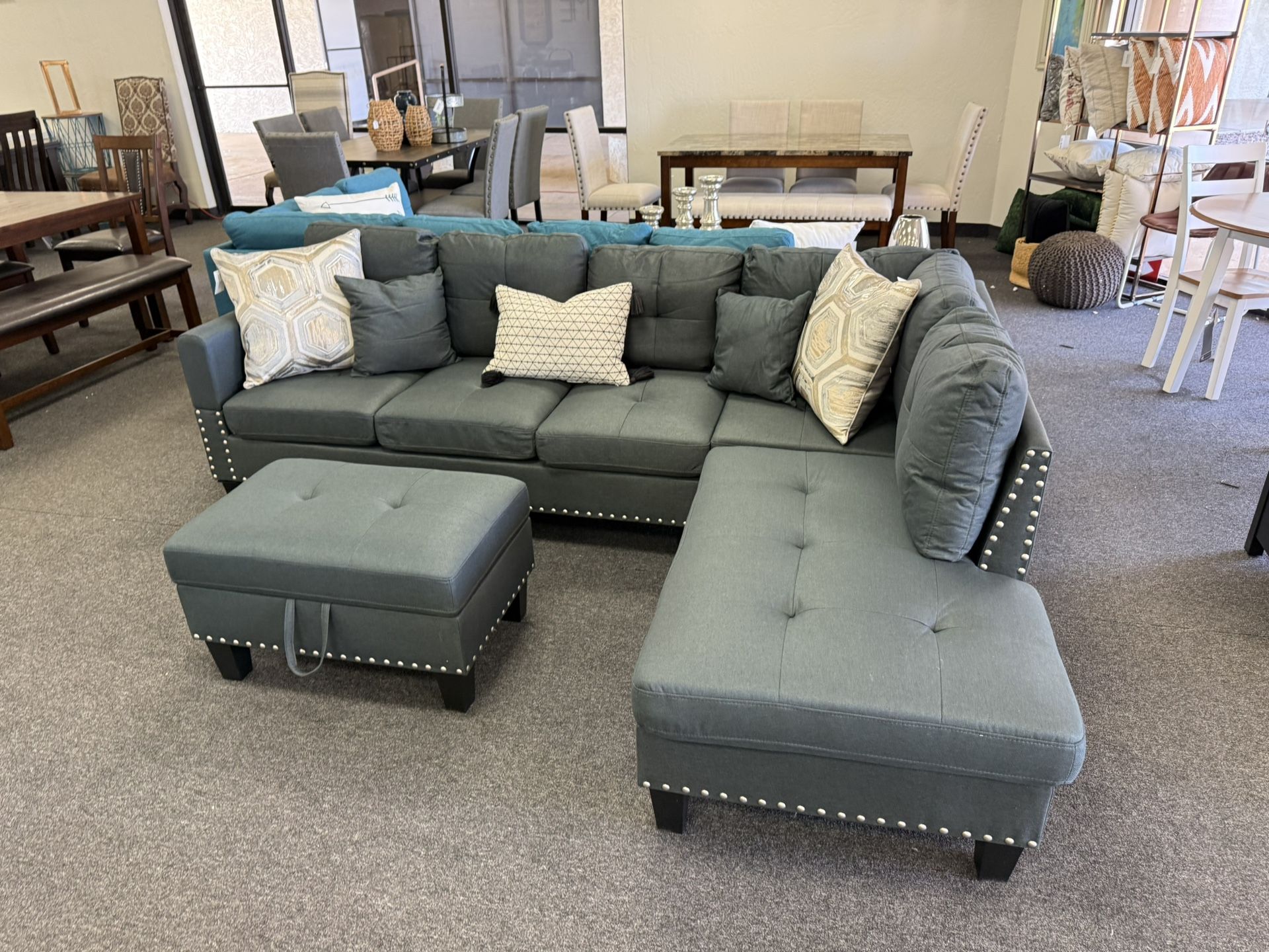 Sectional With Ottoman