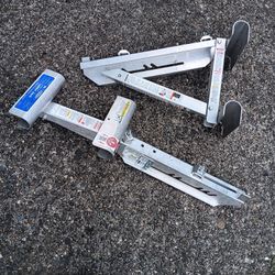 Werner 2-Rung Aluminum Ladder Jacks (Two) Almost New Condition. Many Other Tools. For Pick Up Fremont Sea. No Trades. Yes I Have It 