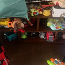 Wood Bookcase and console table