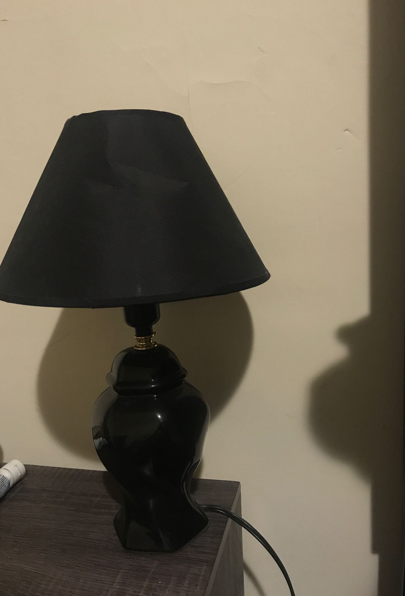Black small room lamp