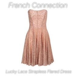 French Connection Women’s Pink Lace Dress SIZE 10