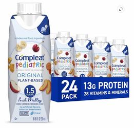 New 24 Pack Nestle Compleat Pediatric Original FRUIT MEDLEY tube feeding 8.45 FL oz.