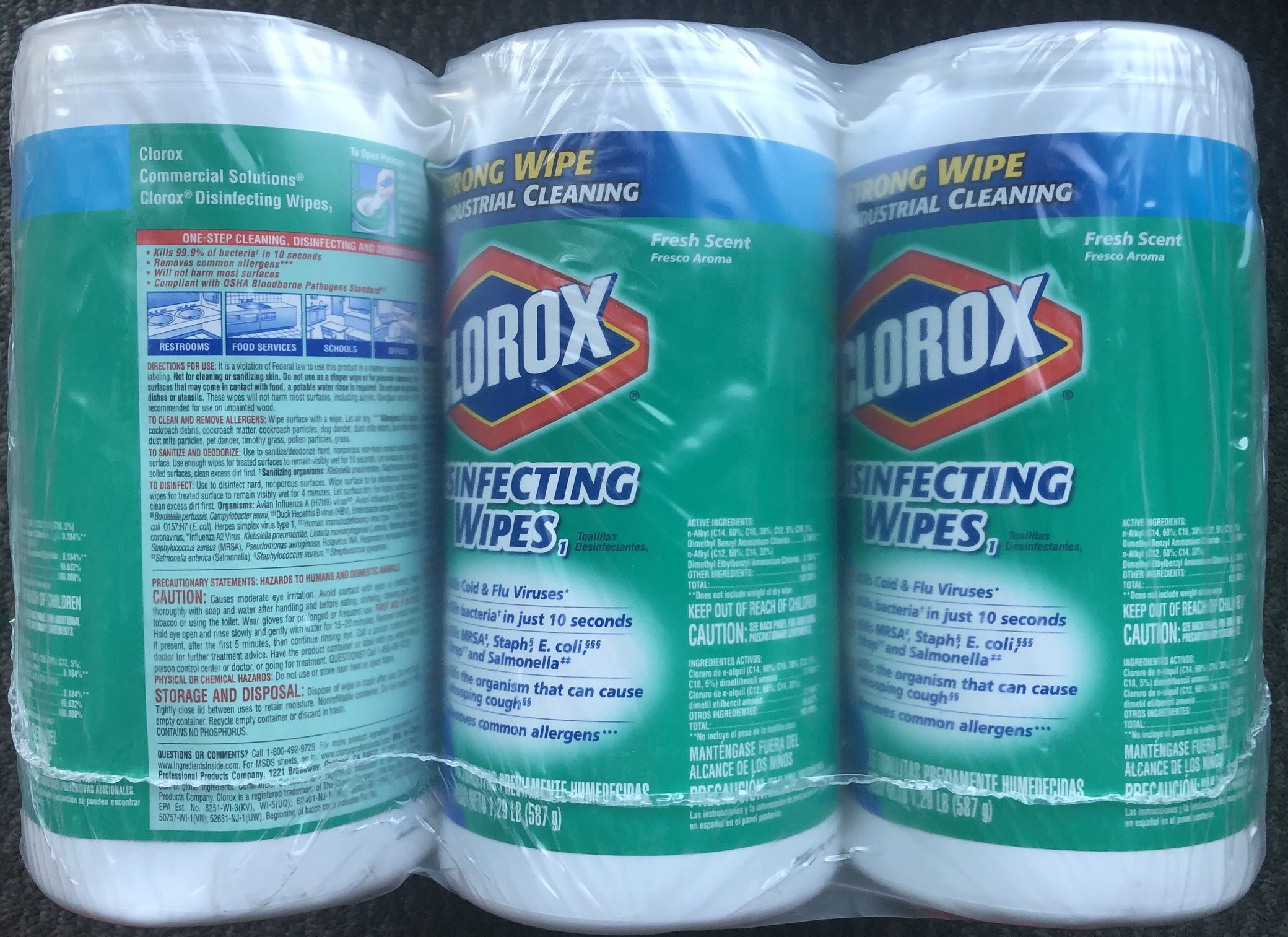 Disinfectanting Wipes 6 pack 75 Each Tub Total 450