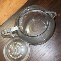 Vintage PYREX Flameware Glass Teapot – Clear 6 Cup
