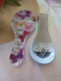 Ceramic Spoon Rests Set of 2
