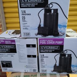 3 × Everbilt Automatic Shutoff POOL COVER PUMP