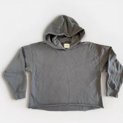 Abercrombie & Fitch Soft Collection Crop Top Hoodie Sweatshirt Grey XL