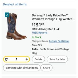 9 1/2 Durango Lady Rebel Pro Boots (women)