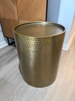 Cylinder Drum Side Table Gold - Threshold - NEW