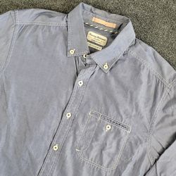 Tommy Bahama Jeans Men's Large Lyocell Relax Short Sleeve Button-Up Shirt Blue S