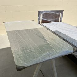 Used twin bed, mattress, and desk for sale