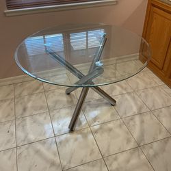 Glass Kitchen Table PICK UP 5 5/18-19/2024 ONLY 8:30am-12pm Diamond Bar