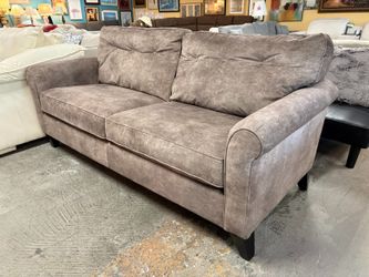 LA-Z-BOY Laurel Pewter Roll Arm 2-Cushion Sofa