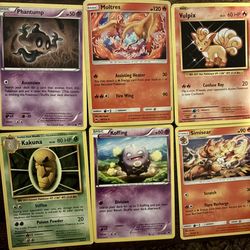 Set Of Six Pokémon Cards 2016-2018