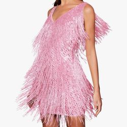 Sequin Cocktail Dresses Flapper Dresses 1920s Gatsby with All-Over Fringe Mini Dresses Prom Party Dress