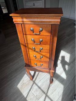 Jewelry armoire with costume jewelry included!