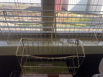 Set up three wall gold baskets. For office. Brand new. Not inbox.