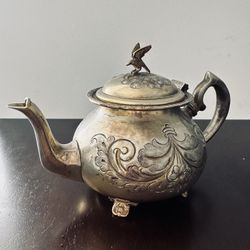 Antique Islamic Metal Footed Teapot 