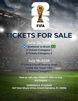 Scotland vs Brazil FIFA TICKETS
