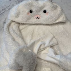 OYSHO Rabbit Ears Jacket Hoodie White Sz S/M