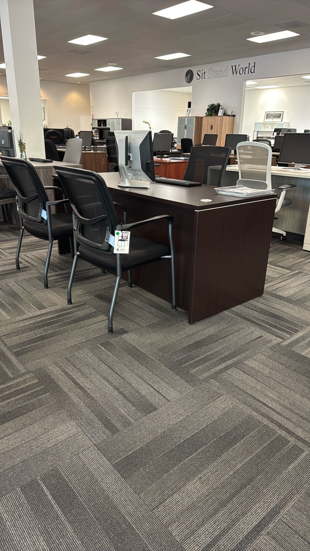 $100 Off | Office Desk W/ Two Drawer File Cabinet