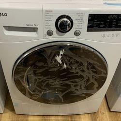 LG 4.2 cu. ft. White Compact Stackable Front Load Ventless Dryer with Sensor Dry