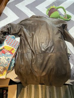 Women’s full length leather jacket