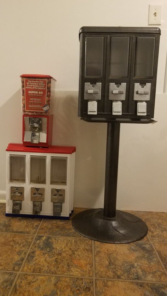 3 Gumball Vending Machines