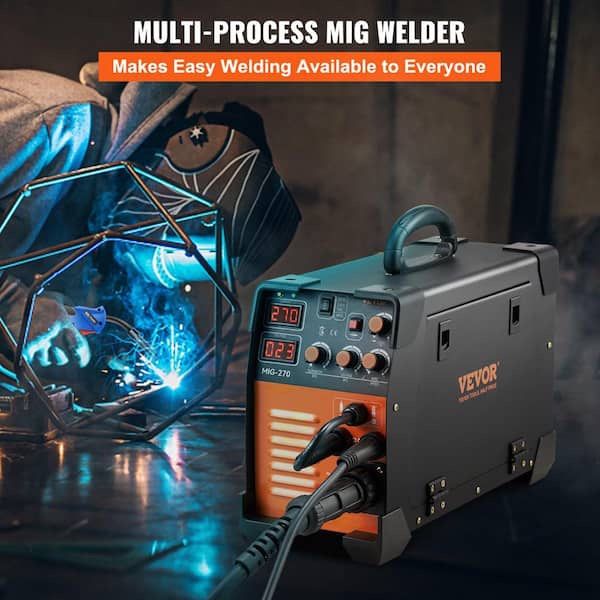 3 In 1 MIG MMA TIG Welder 270 Ampmp 110/220-Volt Welding Machine Combo 110V/220V with LCD Digital Display IGBT Inverter