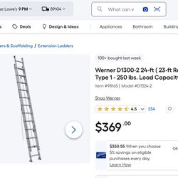 WERNER ALUMINUM EXTENSION LADDER