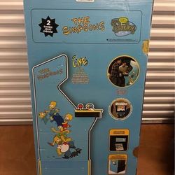 ARCADE1UP The Simpsons Live Arcade Cabinet with Riser & Lit Marquee 4 Player. 